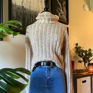 Ivory Knitted Turtle Neck